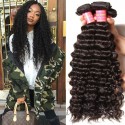 Brazilian Deep Wave 3pieces pack Unprocessed Human Virgin Hair  Natural Color