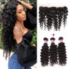 HJ Beauty Brazilian Deep Wave Frontal with 3 Bundles Virgin Human Hair