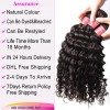 Brazilian Deep Wave 3pieces pack Unprocessed Human Virgin Hair  Natural Color