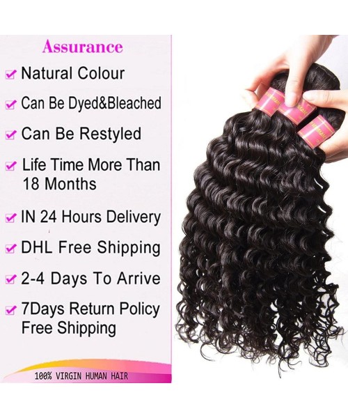 Brazilian Deep Wave 3pieces Pack Unprocessed Human Virgin Hair