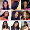 Bob Wig  Straight Short Lace Frontal Human Hair Wigs For Black Women Pre Plucked With Baby Hair Remy Hair