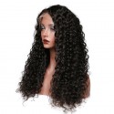 Lace Frontal Human Hair Wigs Curly Lace Wig Pre Plucked With Baby Hair Black Color