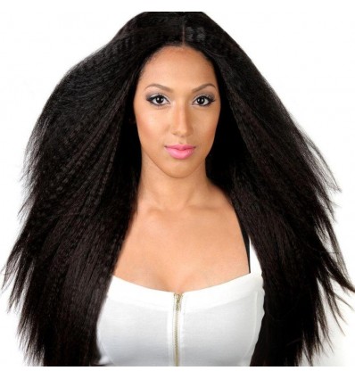 Lace Frontal Kinky Straight Wig Front Plucked With Baby Hair Remy Brazilian Human Hair Wigs