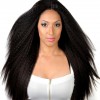 Lace Frontal Kinky Straight Wig Front Plucked With Baby Hair Remy Brazilian Human Hair Wigs