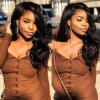 HJ Beauty Brazilian Body Wave Virgin Hair 4 Bundles with Frontal Closure Natural Color