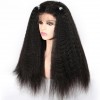 Lace Frontal Kinky Straight Wig Front Plucked With Baby Hair Remy Brazilian Human Hair Wigs