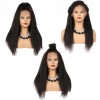 Lace Frontal Kinky Straight Wig Front Plucked With Baby Hair Remy Brazilian Human Hair Wigs