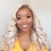 Brazilian Body Wave Blonde Hair Weaves 613 Color 3 Bundles 100% Remy Human Hair Weave HJ Beauty Hair