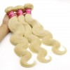 Brazilian Body Wave Blonde Hair Weaves 613 Color 3 Bundles 100% Remy Human Hair Weave HJ Beauty Hair