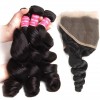Malaysian Loose Wave 3 Bundles with 13x4 Ear to Ear Lace Frontal Closure HJ Beauty Hair