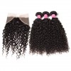 Indian Curly Hair 3 Bundles with Lace Frontal Closure Ear to Ear 13x4 Closure HJ Beauty Hair