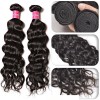 HJ Beauty Malaysian Natural Wave hair 3 Bundles with Lace Closure Unprocessed Human Virgin Hair