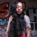 Indian  Body Wave Virgin Hair 4 Bundles with Frontal Closure Natural Color
