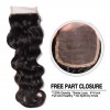 Malaysian Natural Wave 4 Bundles with Lace free Part Closure 7A Grade Virgin Human Hair Weaves HJ Beauty Hair