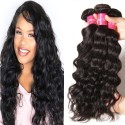 HJ Beauty Hair 3 Pieces pack Peruvian Natural Wave Virgin Human Hair Bundles Natural Color