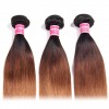 Straight Human Hair 3 Bundles with Lace Closure