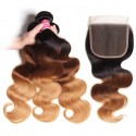 Body Wave Human Hair 3 Bundles with Lace Closure