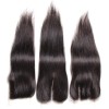 HJ Beauty 7A Malaysian Straight Virgin Hair 3 Bundles with 4x4 Lace Closure