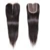 HJ Beauty 7A Malaysian Straight Virgin Hair 3 Bundles with 4x4 Lace Closure