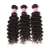 Malaysian Deep Wave Curly Hair 3 Bundles with 4x4 Lace Closure HJ Beauty Hair
