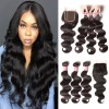 HJ Beauty Brazilian Hair Body Wave Virgin Human Hair 3 Bundles with 1pc Lace Closure