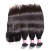 Indian Straight Hair 3 Pcs with 4x4 Lace Closure Deals