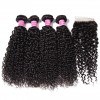 Brazilian Virgin Curly Hair 4x4*4 Lace Closure HJ Beauty Hair