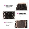 HJ Beauty 3 Bundles Indian Jerry Curly Human Hair Bundles With Lace Closure