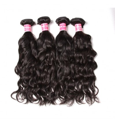 Peruvian Virgin Natural Wave 4 Bundles Human Hair Weaves