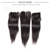 HJ Beauty Peruvian Straight Hair with Closure 3 Bundles Virgin Human Hair With 4x4 Lace Closure