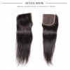 HJ Beauty Peruvian Straight Hair with Closure 3 Bundles Virgin Human Hair With 4x4 Lace Closure