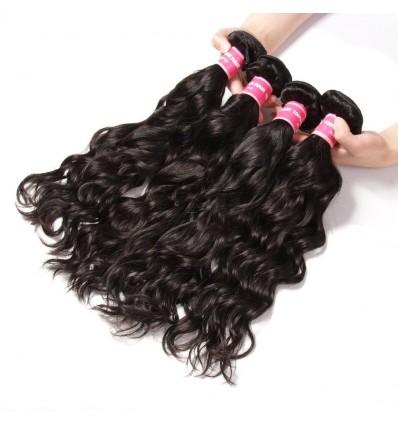 Brazilian Virgin Natural Wave 4 Bundles Human Hair Weaves