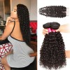 HJ Beauty Malaysian Curly Virgin Hair 4x4 Lace Closure With 3 bundles Human Hair Weft