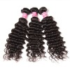 HJ Beauty Brazilian Deep Wave Virgin Hair 4x4 Free Part Lace Closure with 3 Bundles Weave