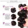 HJ Beauty Brazilian Loose Wave Virgin Hair Weave 3 Bundles Unprocessed Human Hair Extensions