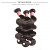 HJ Beauty Malaysian Body Wave 3 Bundles with Ear To Ear Lace Frontal Closure 100% Virgin Human Hair Weave Bundles
