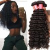 Brazilian Deep Wave Unprocessed Human Virgin Hair 4pieces pack Natural Color