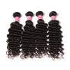 Brazilian Deep Wave Unprocessed Human Virgin Hair 4pieces pack Natural Color