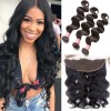 HJ Beauty Brazilian Virgin Body Wave Hair Bundles With Lace Frontal Hair Closure