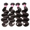 HJ Beauty Brazilian Body Wave Virgin Hair 4 Bundles with Frontal Closure Natural Color