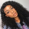 HJ Beauty Peruvian Virgin Curly Hair 1Pc Closure With 3 Bundles Of Curly Hair Weaves