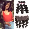 HJ Beauty Peruvian Body Wave 3 Bundles with Ear To Ear Lace Frontal Closure